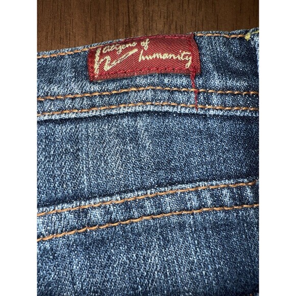 Citizens Ingrid Flare Jeans 28 Low Rise Stretch Y2K 2000s Boho Festival Denim - Picture 12 of 13